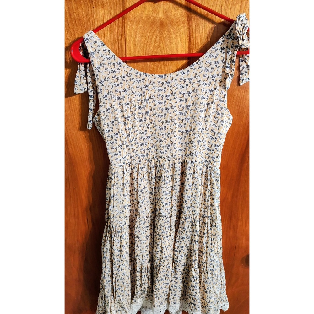 Altar'd State White Multi Floral Print Mini Dress Tie Strap Sleeveless XS